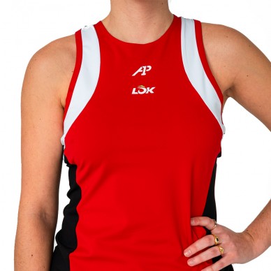 Lok Elk A1Padel rood wit zwart T-shirt