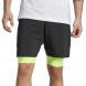 Adidas Club 2IN1 short zwart geel short