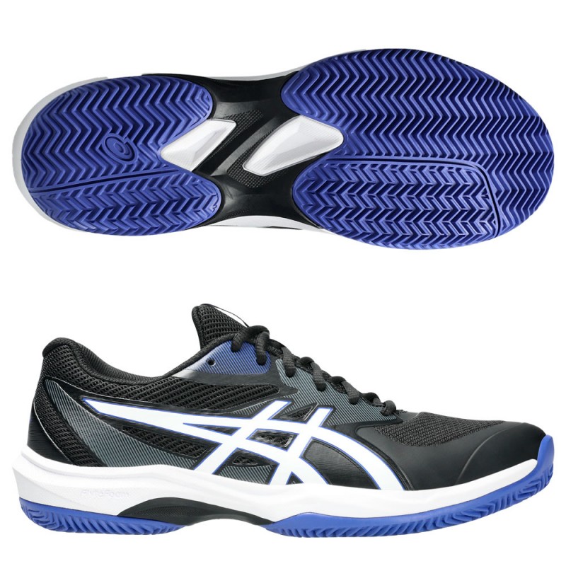 Asics Game FF Clay black white heren 2025