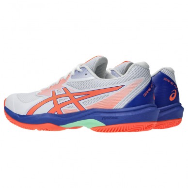 Asics Game FF Padel white vivid coral heren 2025