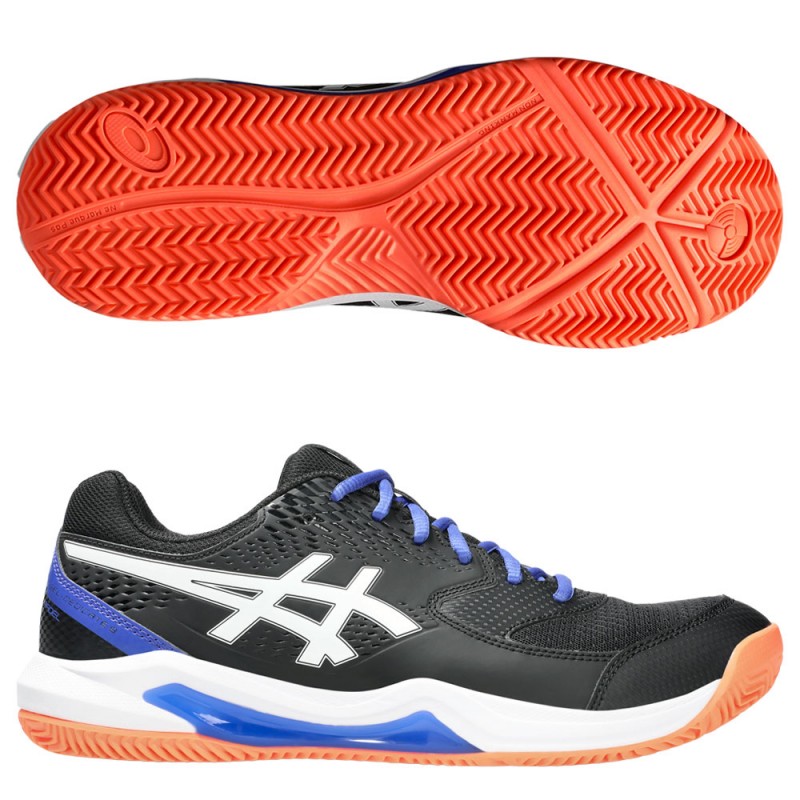 Asics Gel Dedicate 8 Padel black white heren 2025 Asics Gel Dedicate 8 Padel black white heren 2025