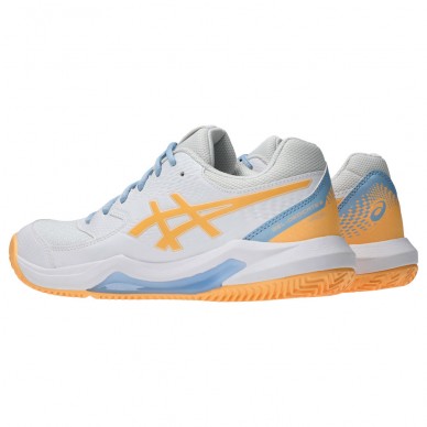 Asics Gel Dedicate 8 white orange glow dames 2025