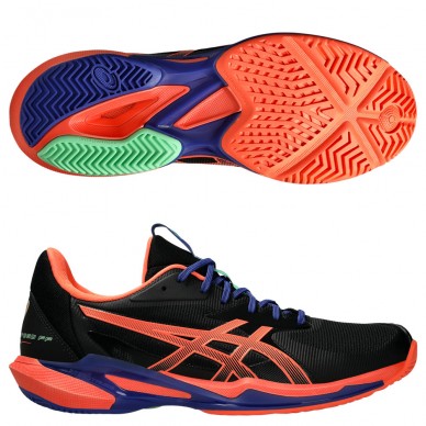 Asics Solution Speed FF3 Padel black vivid coral heren 2025