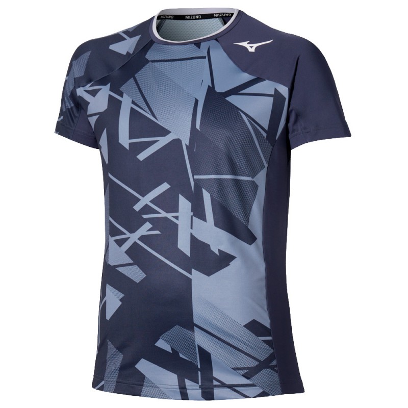 Mizuno Daybreakers Shadow Graphic blauw T-shirt