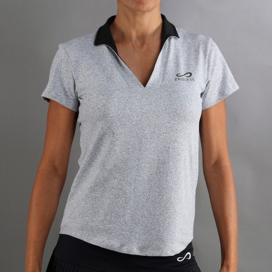 Endless Onyx Mouwen grijs polo
