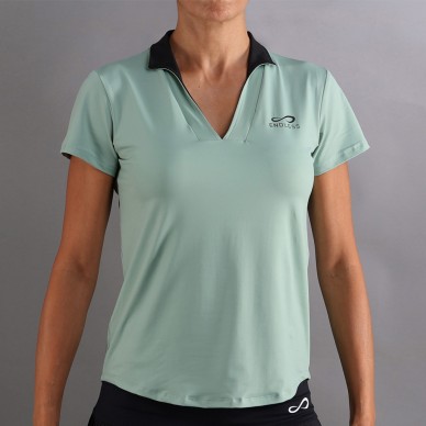 Endless Onyx Sleeves bosgroen polo