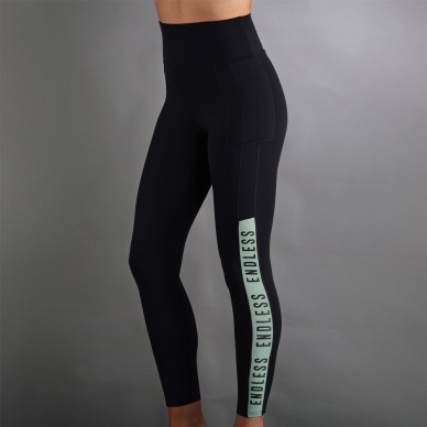 Endless Syncro zwart groen forest Leggings