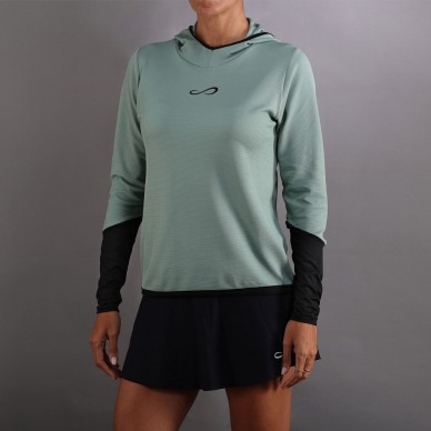 Endless Breath Line bosgroene hoodie