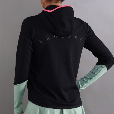 Endless Breath Line zwart groen hoodie