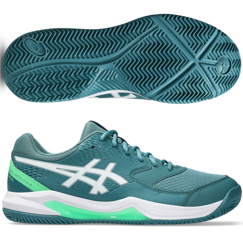 Asics Gel Dedicate 8 Padel misty pine white heren 2026