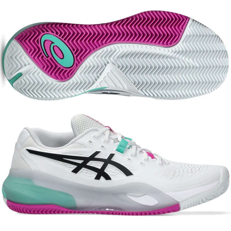 Asics Gel Resolution X Clay white aurora green heren 2026