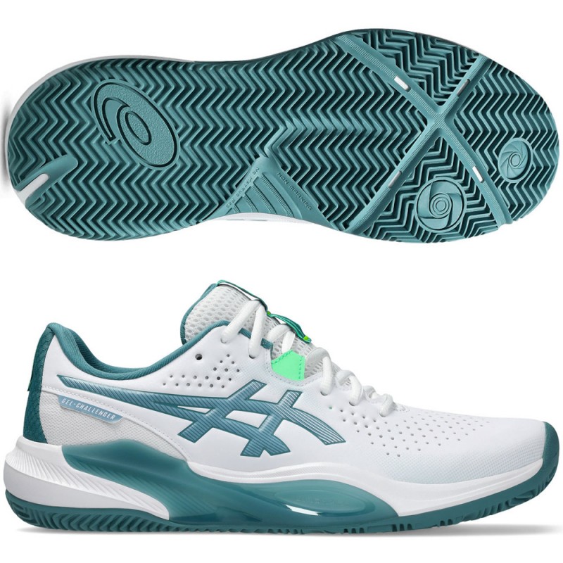 Asics Gel Challenger 15 Padel white misty pine heren 2026