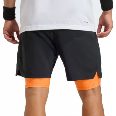 Adidas Club 2IN1 zwarte oranje short