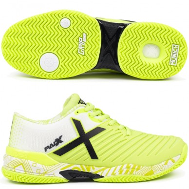 Munich PADX 62 Padel white yellow heren 2026