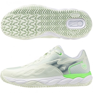 Mizuno Wave Enforce Court Padel phantom green white dames 2026