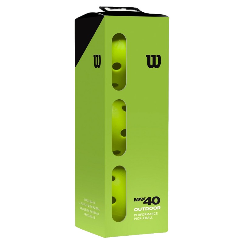 Wilson Pickleballballen MAX 40 Outdoor 3 Pack groene