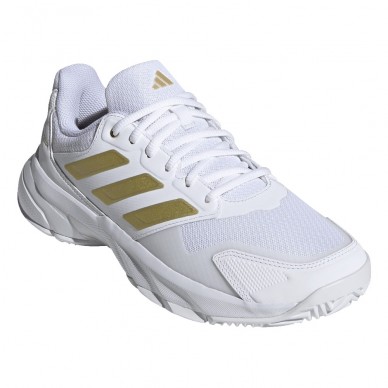Adidas Courtjam Control 3 W white gold dames 2026