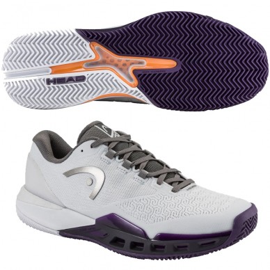 Head Revolt Pro 5.0 Clay Men light grey purple night heren 2026