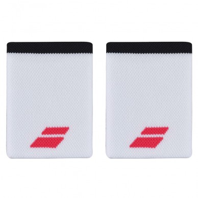 Wristbands Babolat Logo Jumbo Wit Rood