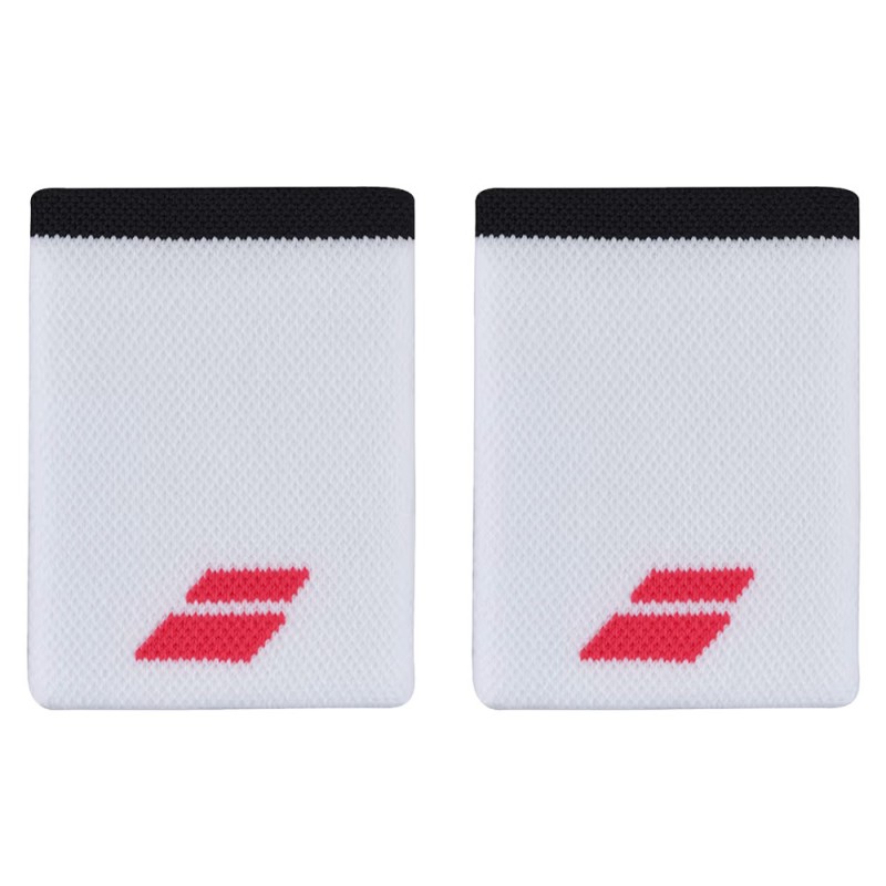 Wristbands Babolat Logo Jumbo Wit Rood