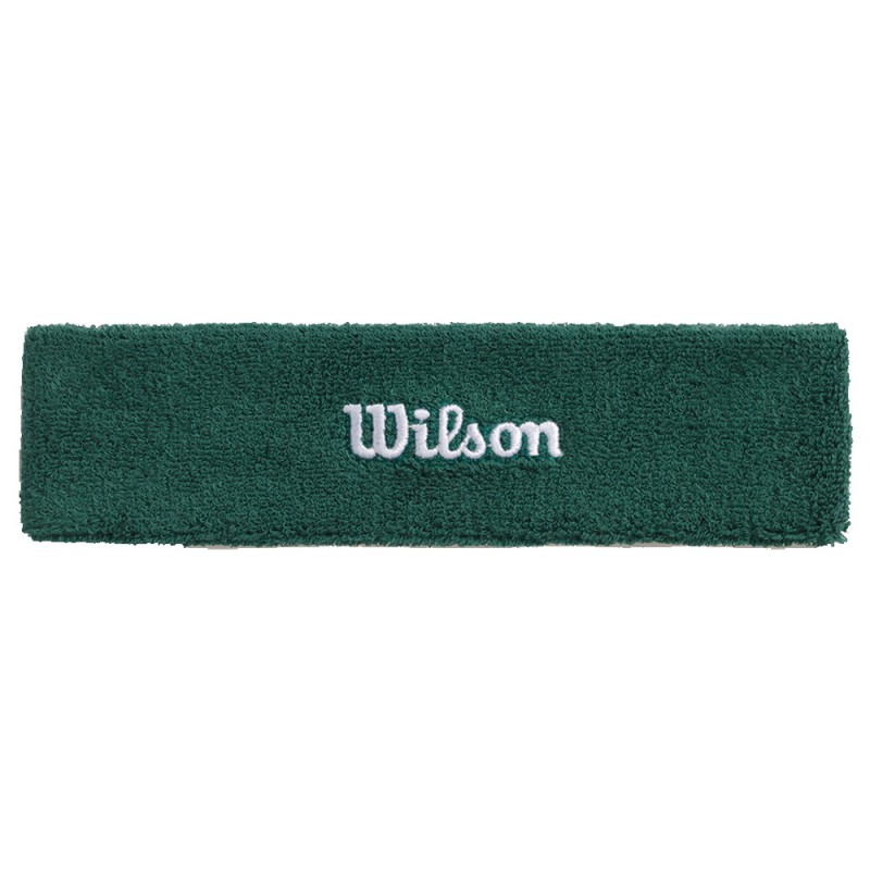 Hoofdband Wilson Terry groen logo wit