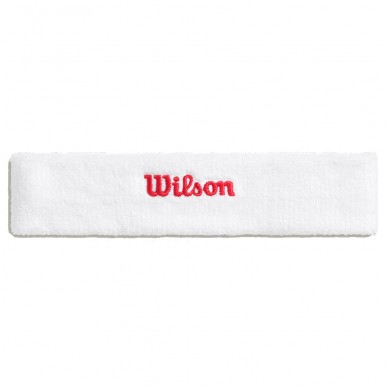 Hoofdband Wilson Terry wit grip met rood logo