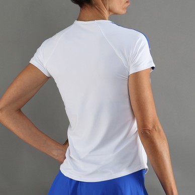 Endless Mesh II t-shirt wit royal