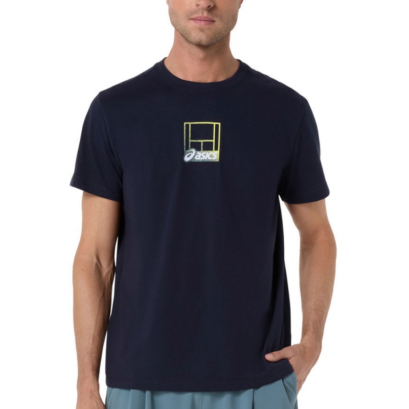 Asics Court Core Graphic TEE blauw T-shirt