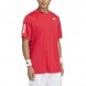 Adidas Club 3STR robijnrood T-shirt