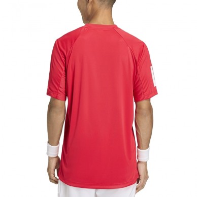 Adidas Club 3STR robijnrood T-shirt