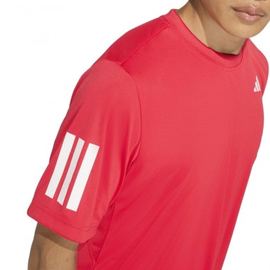 Adidas Club 3STR robijnrood T-shirt