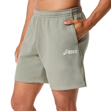 Asics Logo Fleece 7IN salvia groen Short