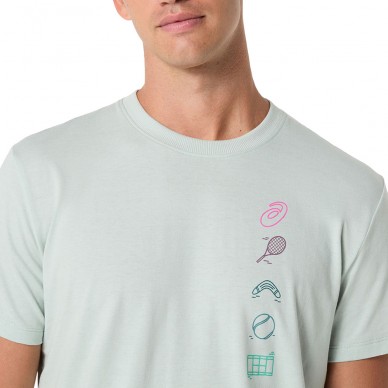 Asics Game Seasonal Graphic Tee lichtgroen T-shirt
