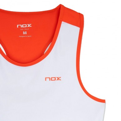 Nox Team mouwloos wit rood T-shirt