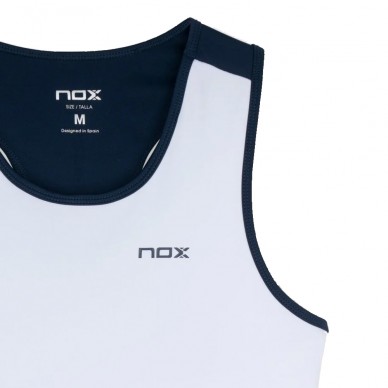 Nox Team Tanktop Wit Donkerblauw T-shirt