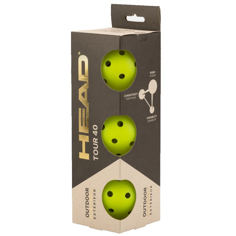Head Pickleballballen 3B Tour 40 gele