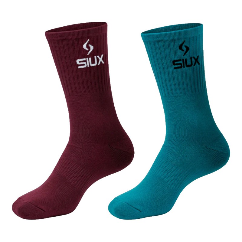 Sokken Siux Groove Pack 2u bordeaux lichtblauw