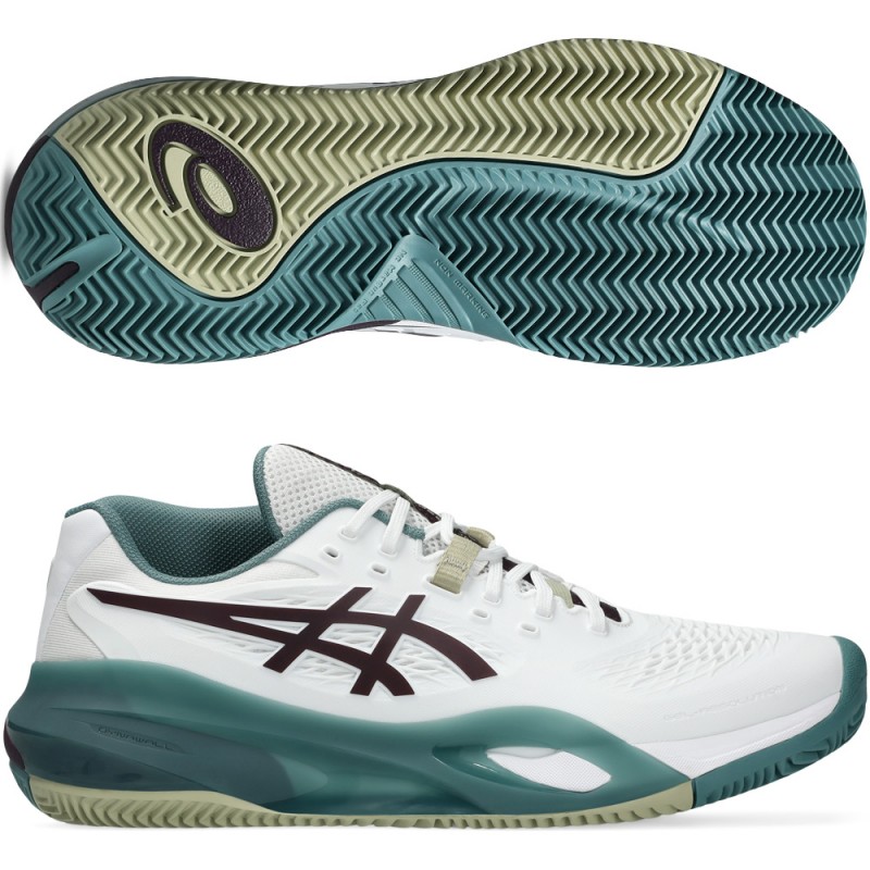 Asics Gel Resolution X Clay white dark aubergine heren 2026
