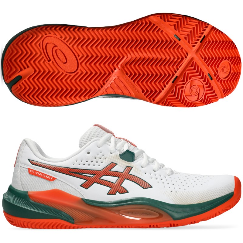 Asics Gel Challenger 15 Padel white energy orange heren 2026