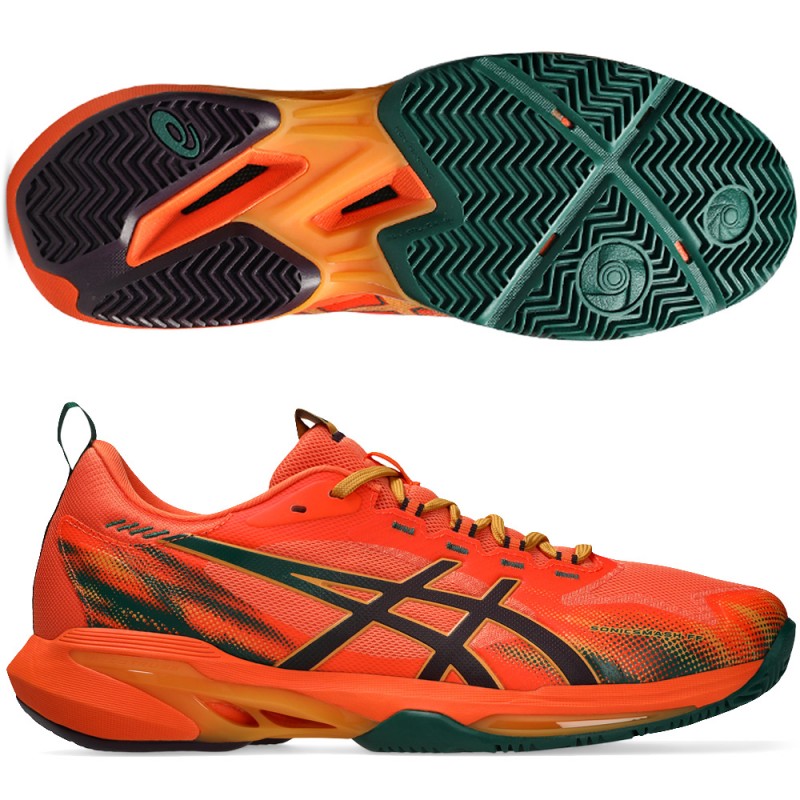 Asics Sonicsmash FF energy orange dark aubergine heren 2026