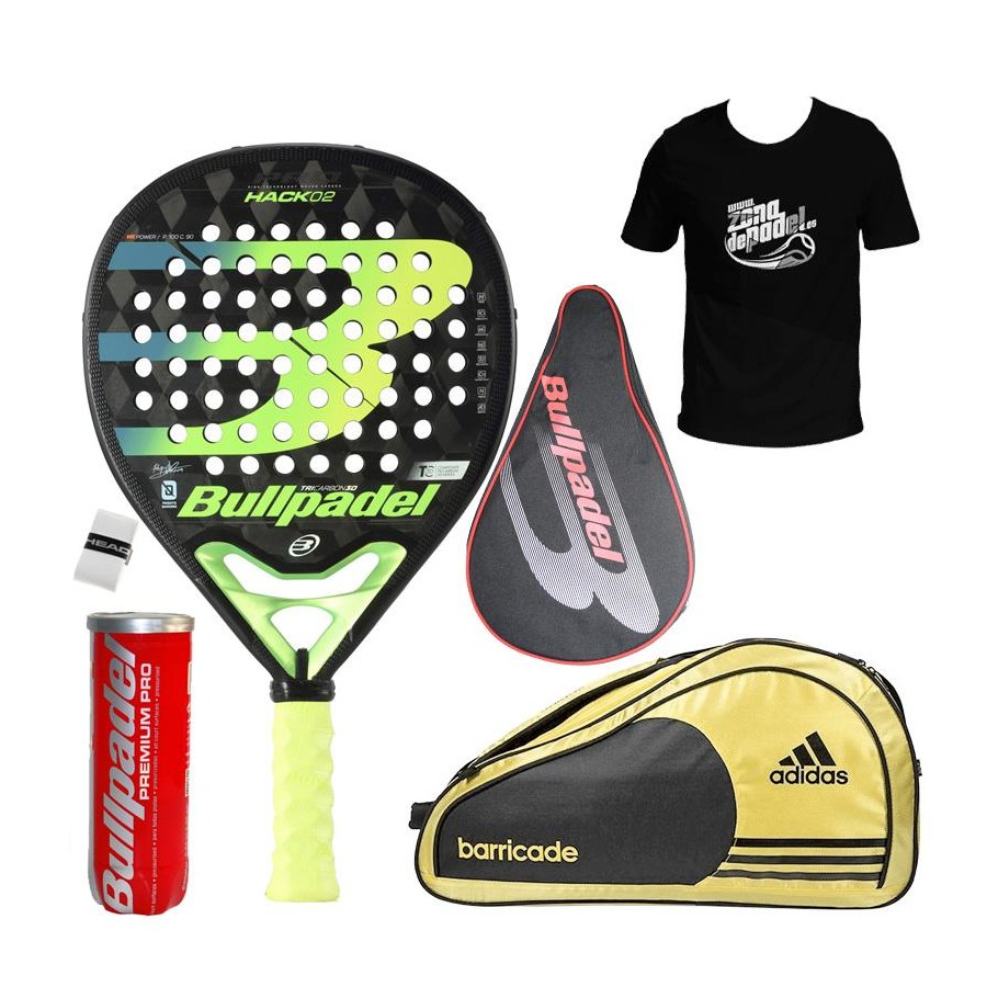 Pack Bullpadel Hack 02 + Paletero 2020