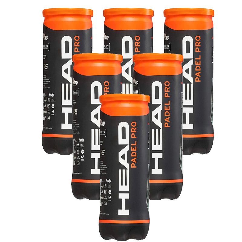 Pack 6 Botes Pelotas Head Padel Pro 3B Pack 6 Botes Pelotas Head Padel Pro 3B