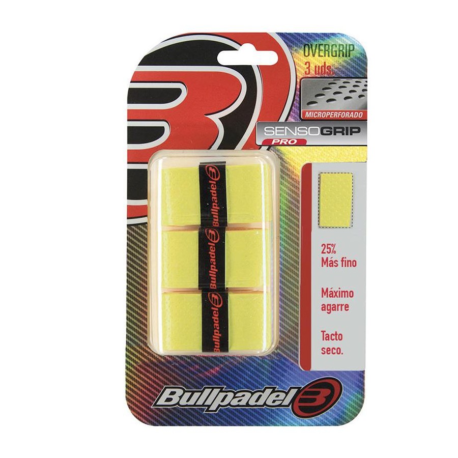 Overgrips Bullpadel Microperforados GB1705 Amarillo Flúor