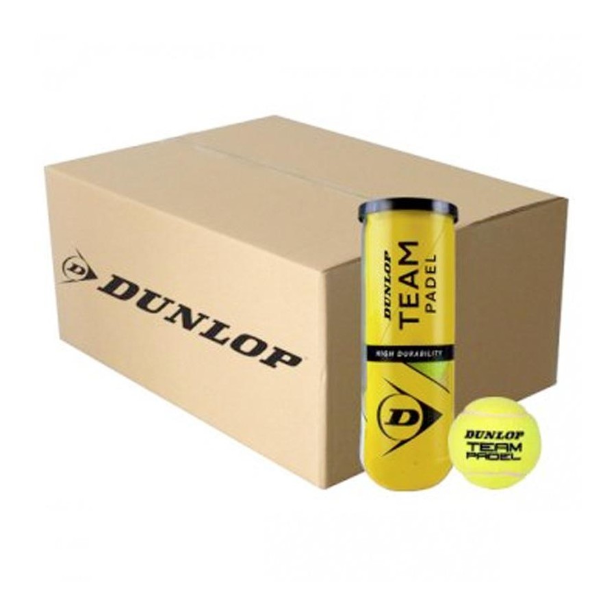 Cajón Pelotas Dunlop Team Padel 24 x 3 Unidades