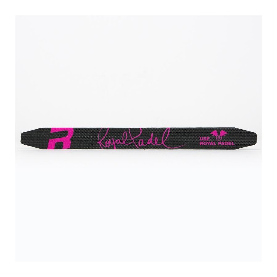 Protector Royal Padel Negro Logo Rosa