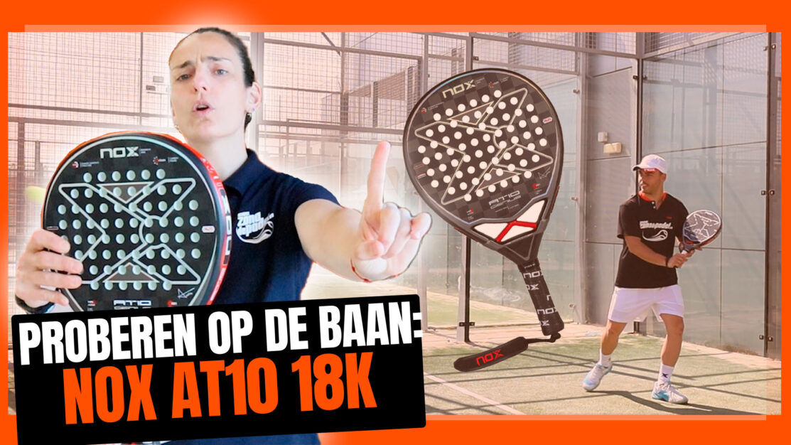 Proberen op de baan Nox AT10 Genius 18K 2023-racket