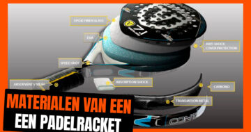 Materialen van een padel racket