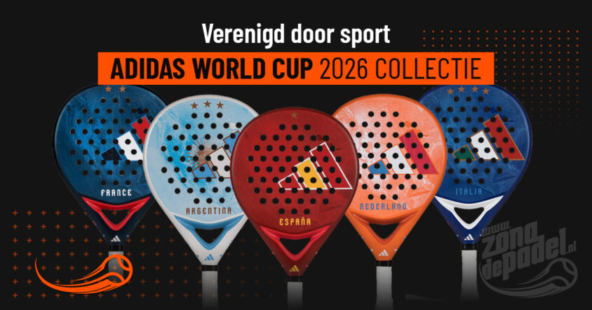 Adidas World Cup 2026: alle padel rackets van het wereldkampioenschap dat padel per land viert.