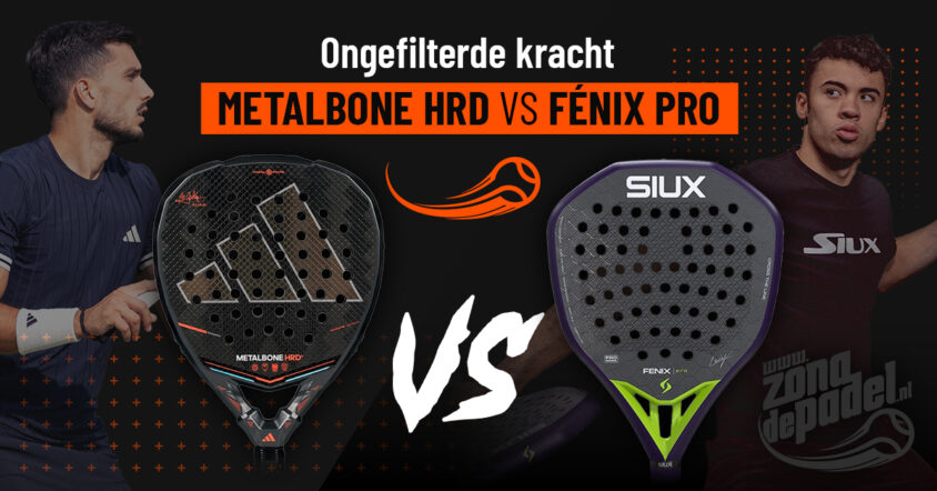 Adidas Metalbone HRD+ 2026 vs Siux Fenix Pro Glow Purple 2026: een volledige vergelijking van twee krachtgerichte padel rackets.